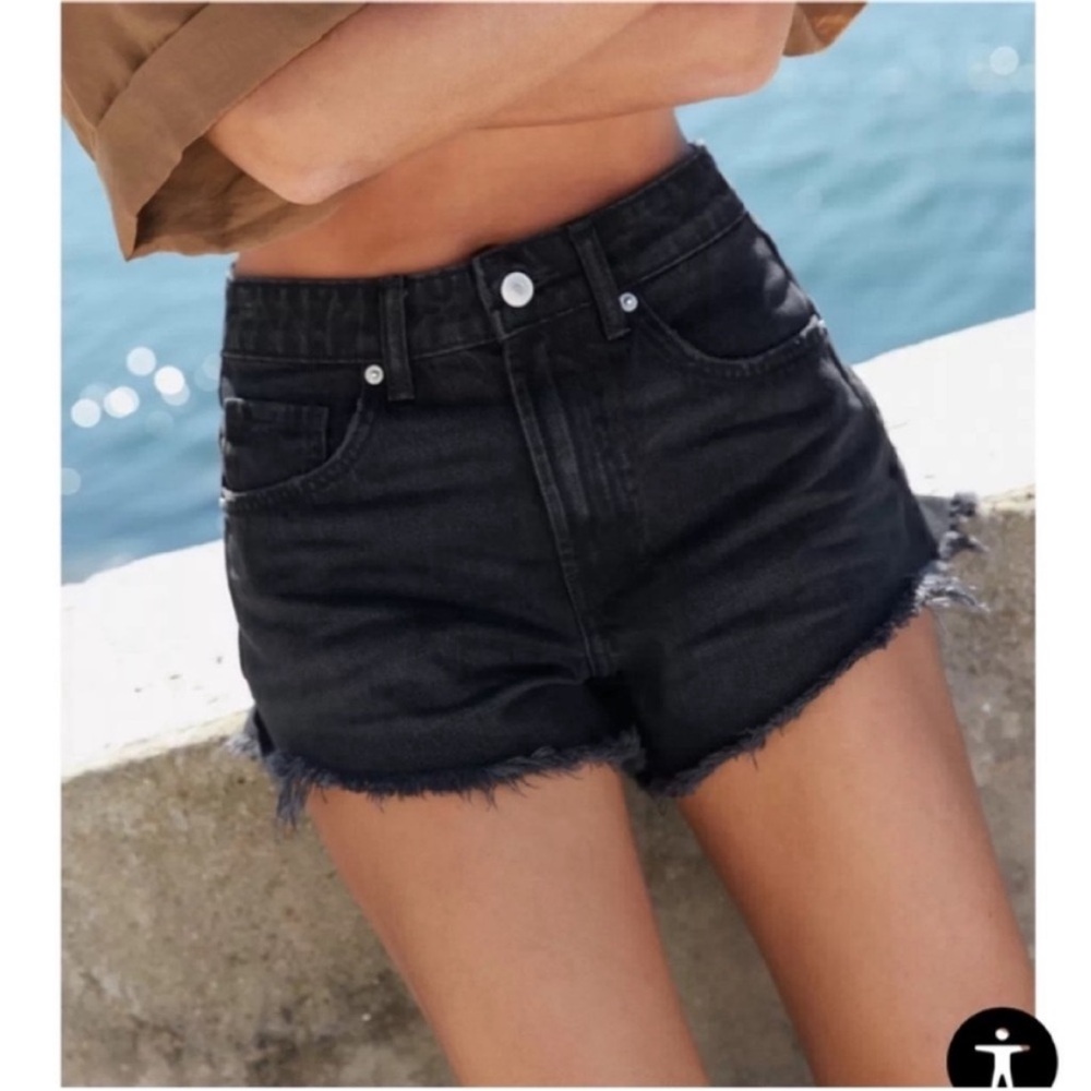 Zara Black Denim Shorts
